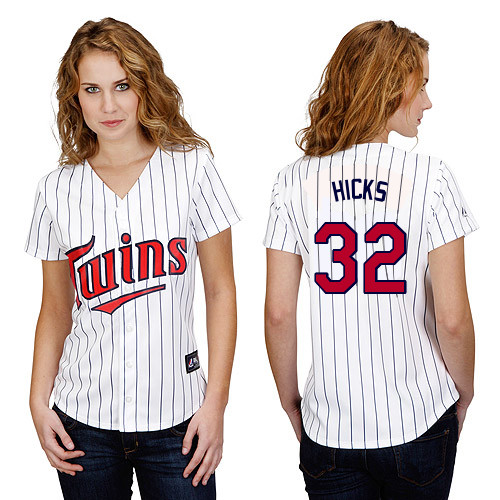 Aaron Hicks #32 mlb Jersey-Minnesota Twins Women's Authentic Home White Baseball Jersey